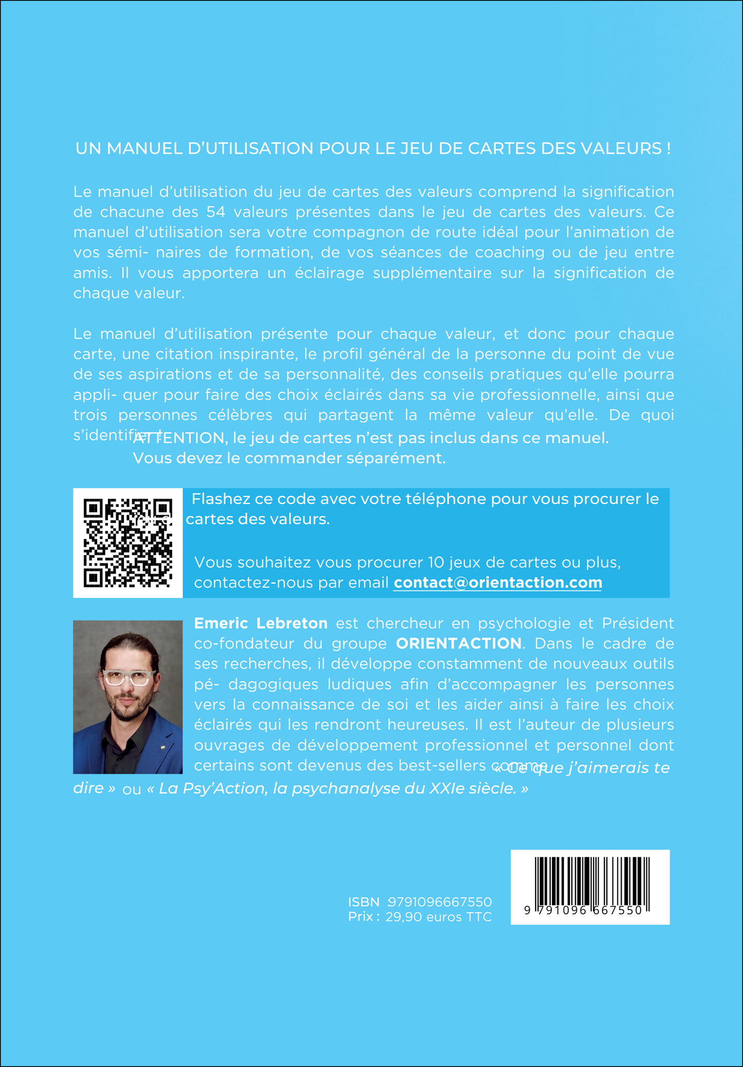MANUEL D'UTILISATION DU JEU DE CARTES DES VALEURS