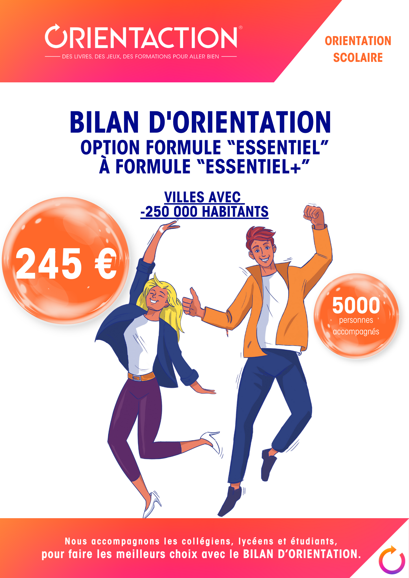 Bilan d'orientation Option Formule "Essentiel" à Formule "Essentiel+" - Villes -250 000 hab