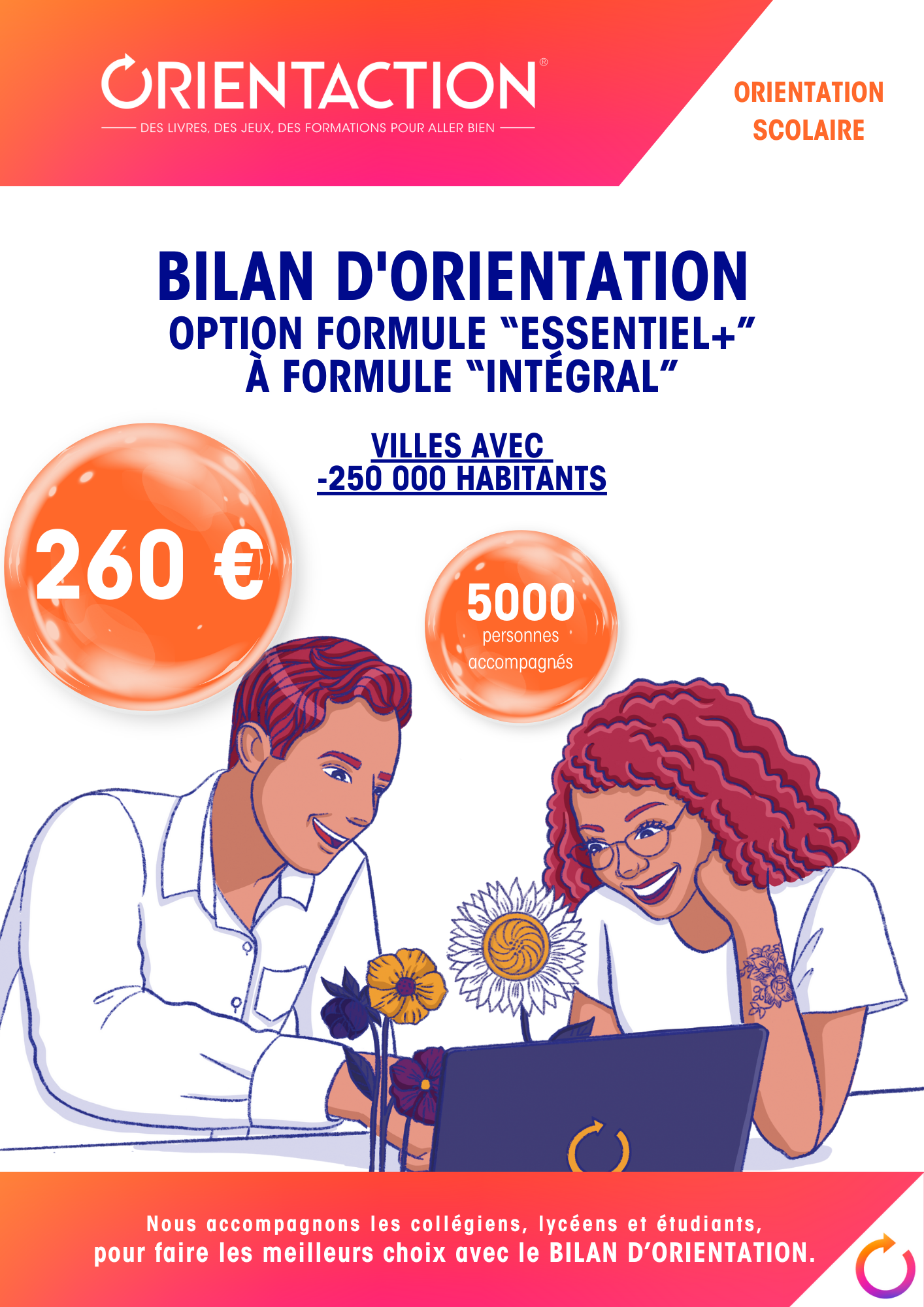 Bilan d'orientation Option Formule "Essentiel+" à Formule "Intégral" - Villes -250 000 hab