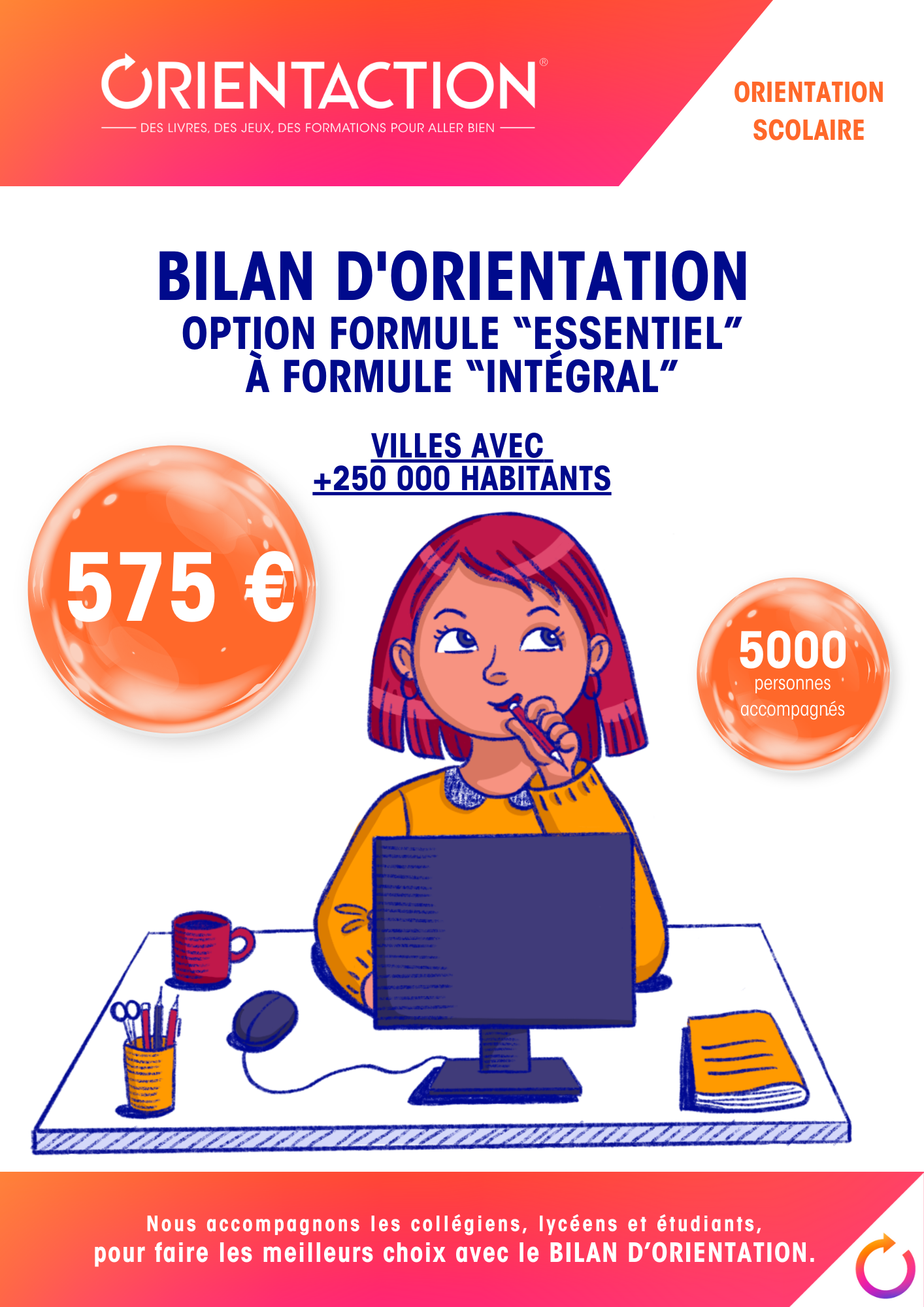 Bilan d'orientation Option Formule "Essentiel" à Formule "Intégral" - Villes +250 000 hab