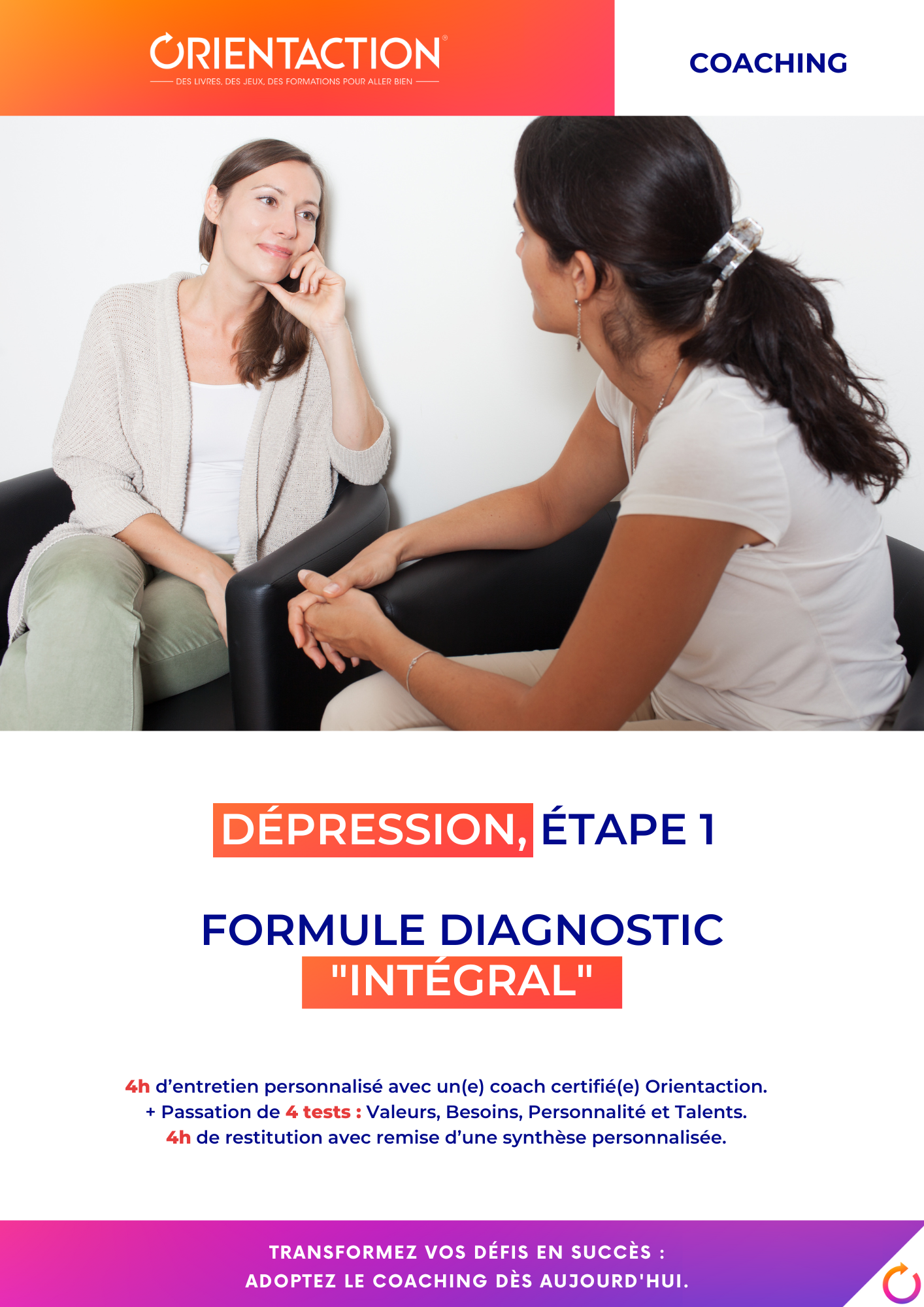 Coaching contre la dépression - Formule coaching "Intégral"