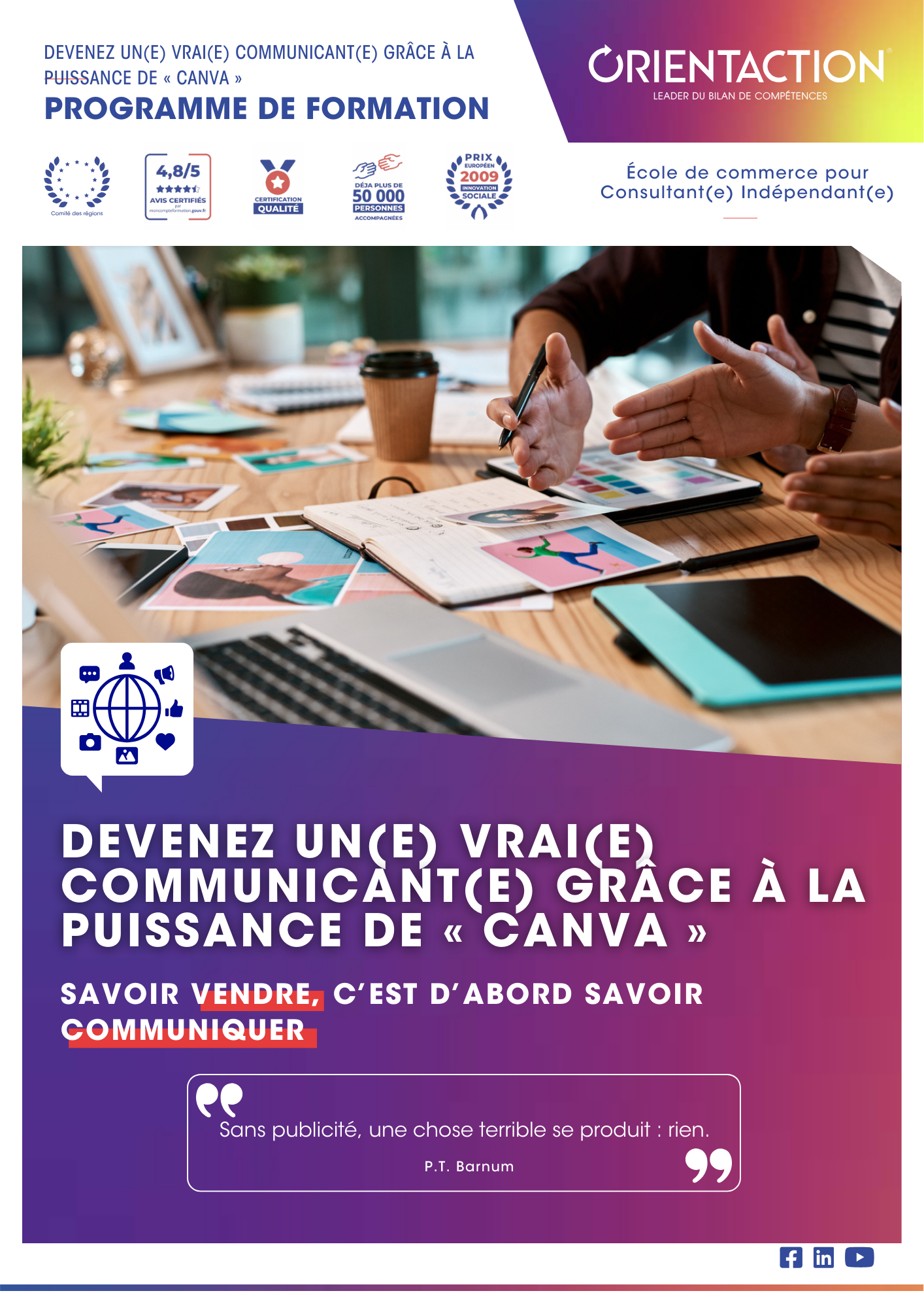 Formation expert - Devenez un(e) vrai(e) communicant(e) grâce à la puissance de « CANVA »