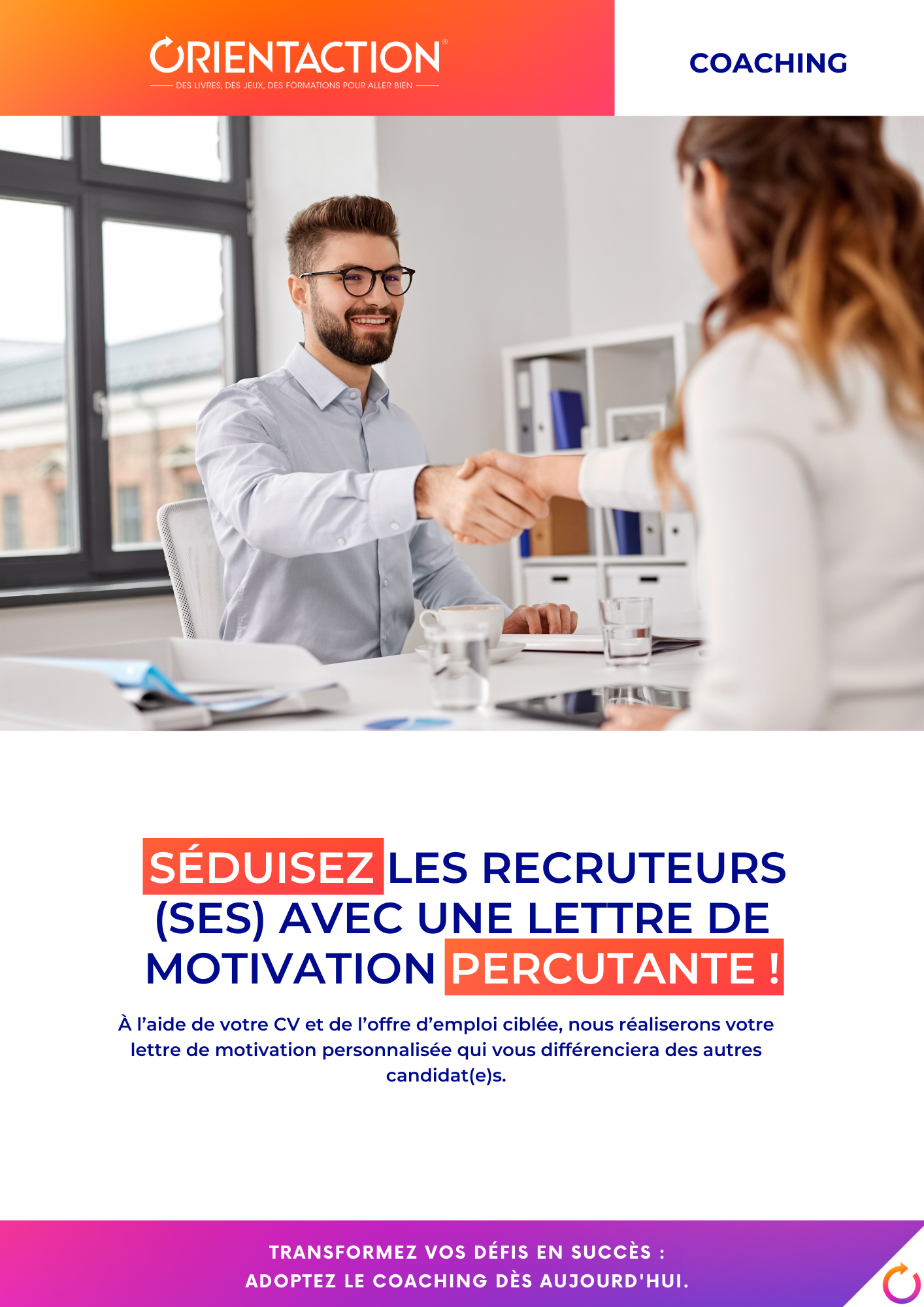 Assistance à la rédaction d'une "lettre de Motivation" personnalisée