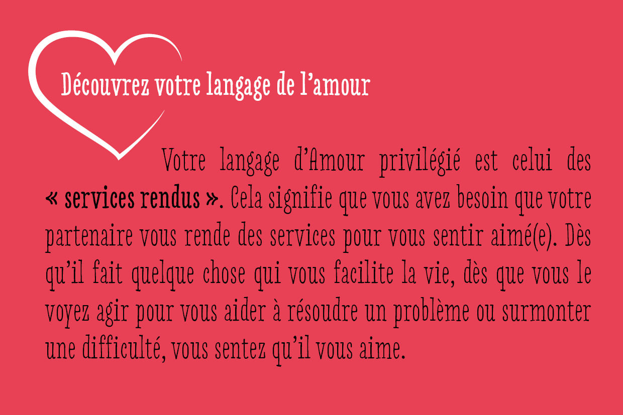 Jeu de cartes des 5 langages de l'amour