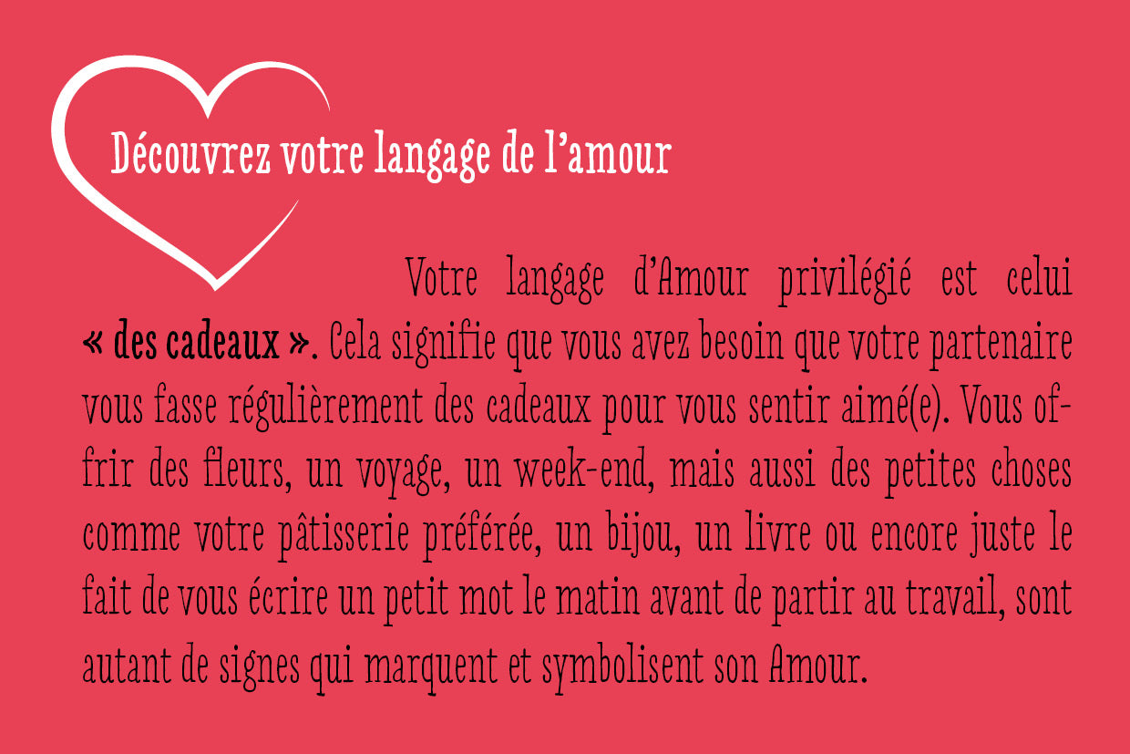 Jeu de cartes des 5 langages de l'amour