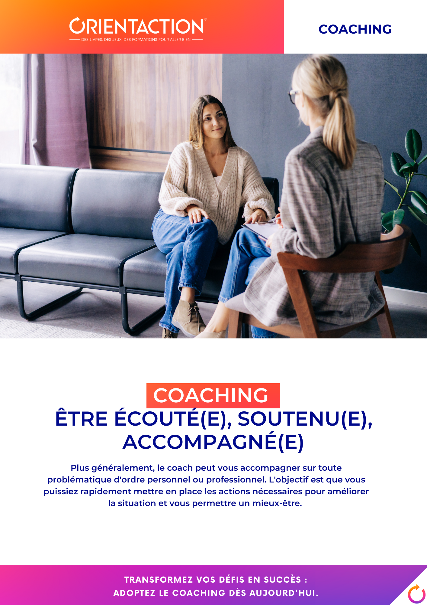 1 Séance de coaching (1h) - être écouté(e), soutenu(e), accompagné(e)