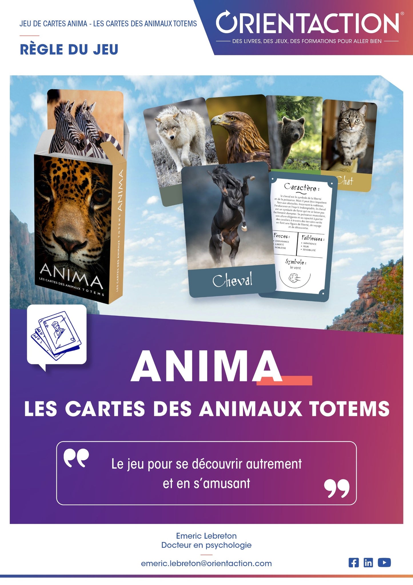 Règles du jeu ANIMA animaux totems fonctionnement du jeu de cartes