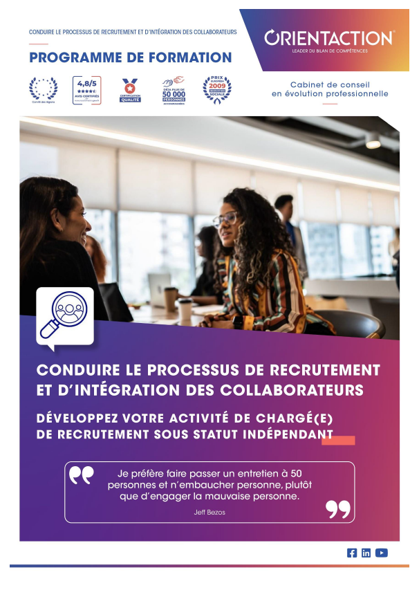 Formation expert - "Conduire le processus de recrutement et d'intégration des collaborateurs"