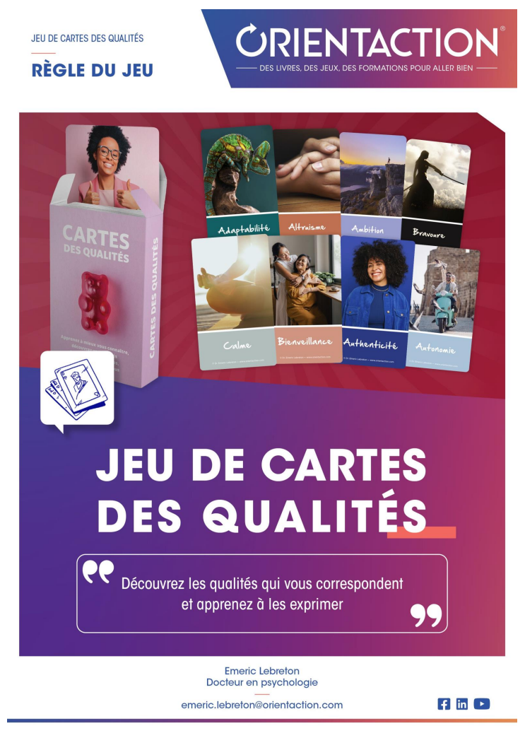 Règles du jeu des qualités fonctionnement du jeu de cartes