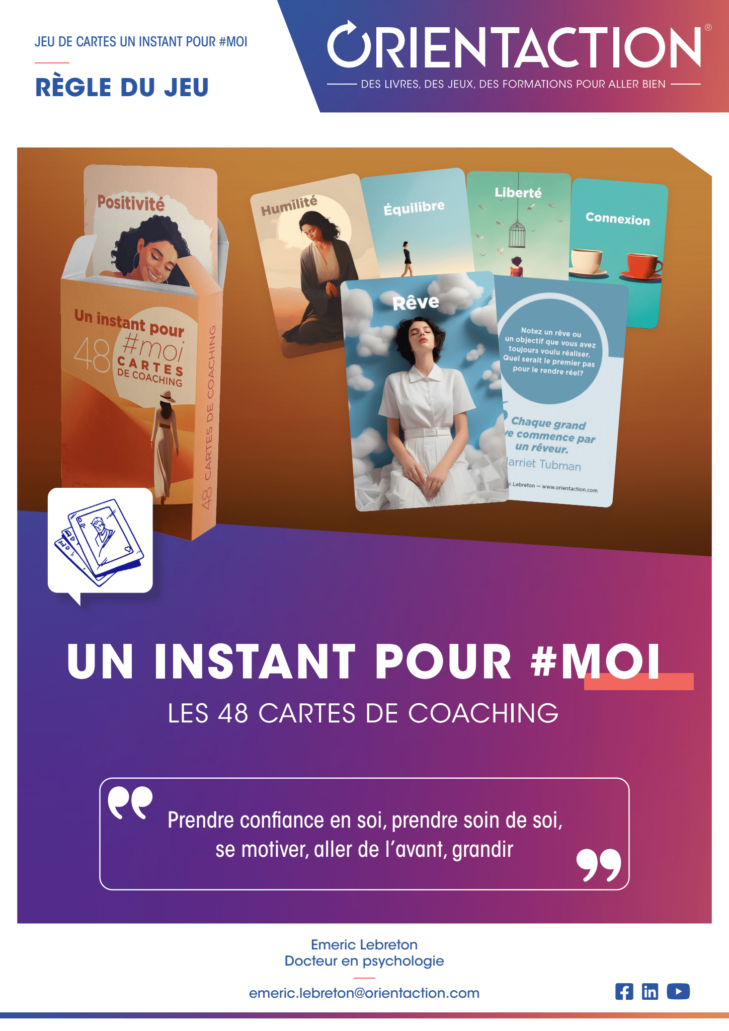 Règles du jeu coaching fonctionnement des cartes développement personnel