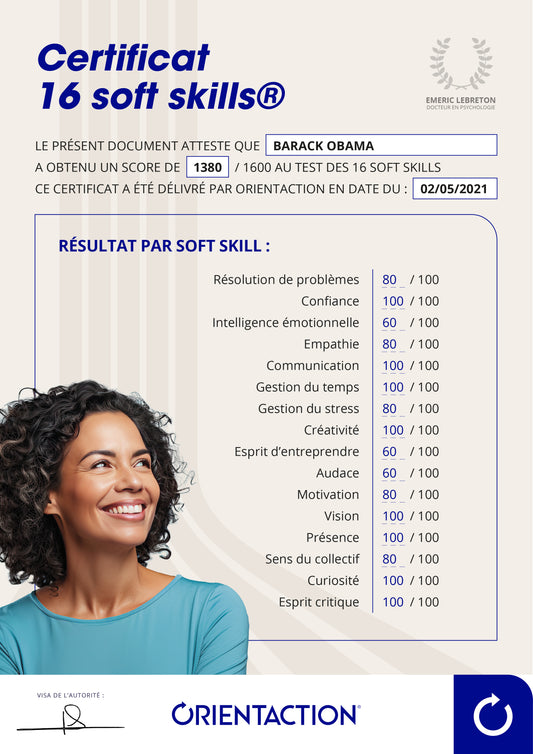 Certificat "16 Soft skills